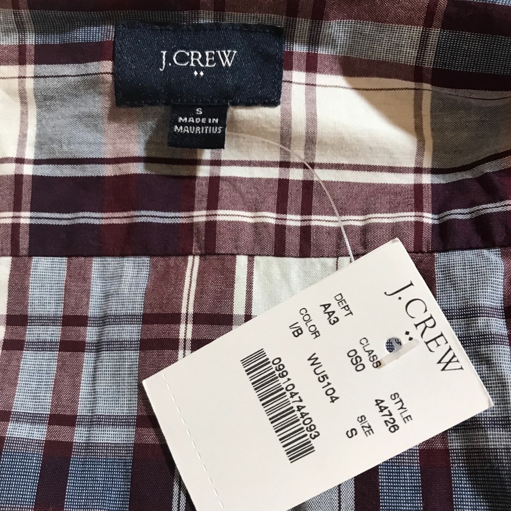 J. Crew Women’s Plaid Button Down Boyfriend Fit-S
